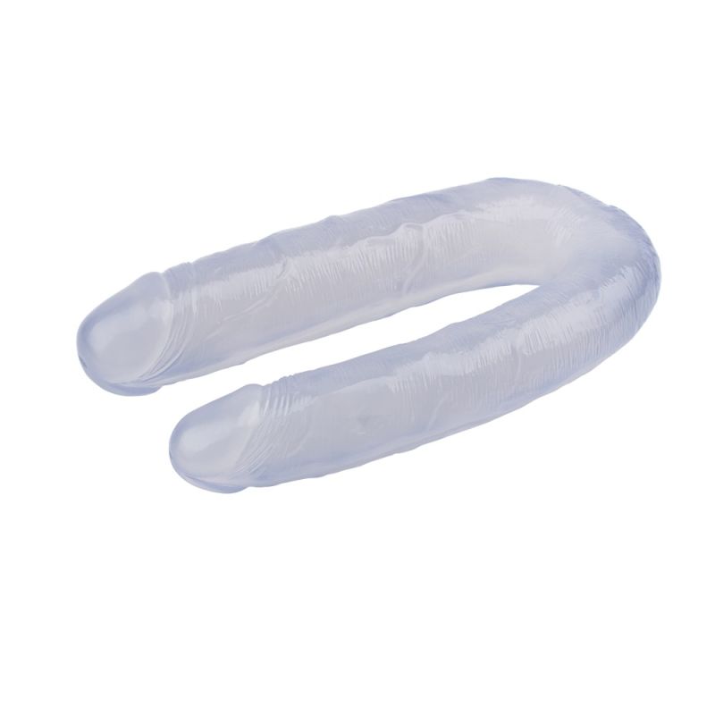 Фаллоимитатор двойной реалистичный Chisa Hi-Rubber 14, прозрачный вид 5
