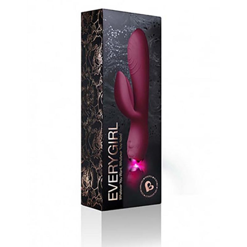 Вібратор кролик Rocks Off Everygirl Rabbit BURGUNDY вид 5