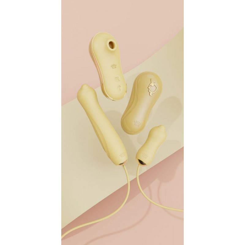 Набор секс игрушек Zalo UNICORN Vibratrion & Thrusting Set - Yellow вид 11