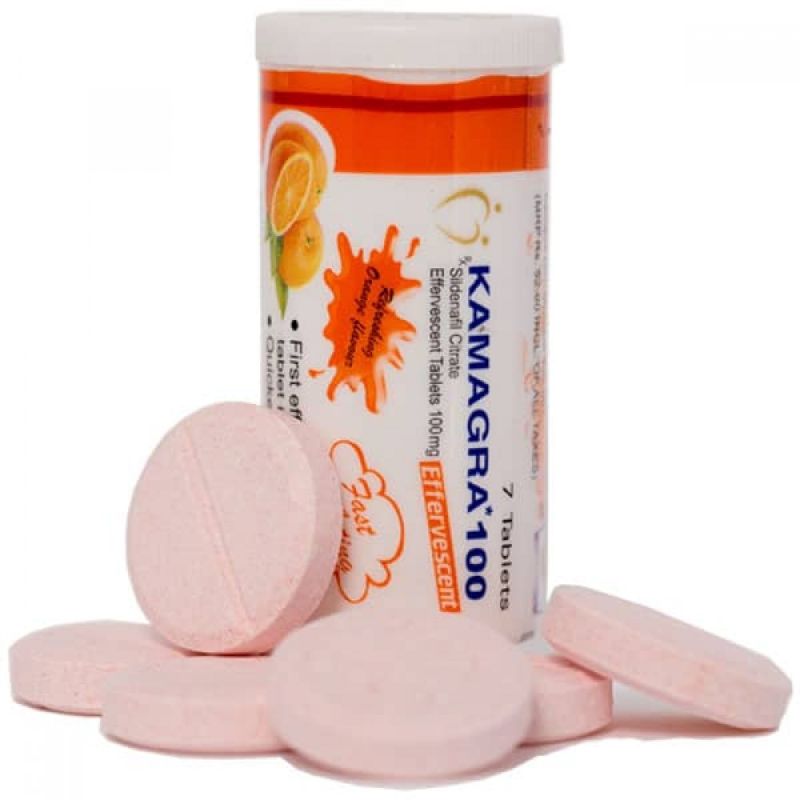 Збудливі шипучі таблетки для чоловіків і жінок Kamagra citrate effervescent (ціна за упаковку) вид 2