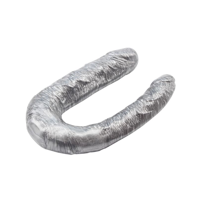 Фаллоимитатор двойной (двухсторонний) Chisa Dark Muscle Dixie Normous, серебристый вид 6