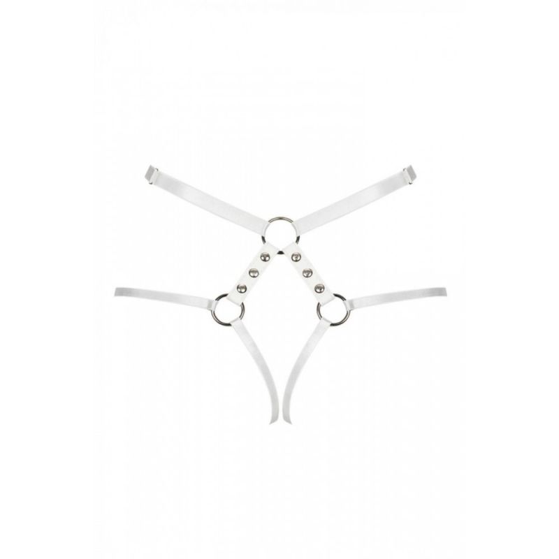 Трусики-пояс портупея Obsessive A758 S\M\L Білий вид 6