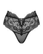 Трусики кружевные Obsessive Elizenes L\XL Black