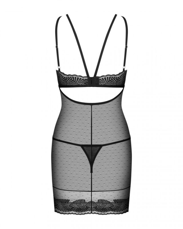 Рубашка мережива Obsessive Allastia чорний, L/XL вид 8