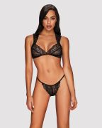 Комплект мереживної білизни Obsessive Elisetta set Black L / XL
