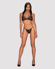 Комплект кружевного белья Obsessive Elisetta set Black L/XL вид 4