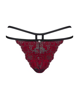 Трусики Obsessive Sugestina Bordeaux-Black L/XL