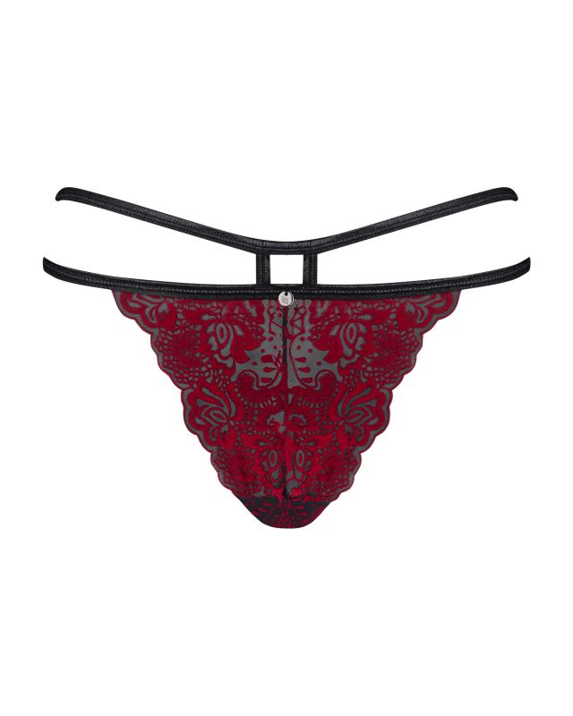 Трусики Obsessive Sugestina Bordeaux-Black L/XL вид 8