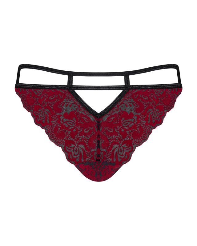 Трусики Obsessive Sugestina Bordeaux-Black S/M вид 9