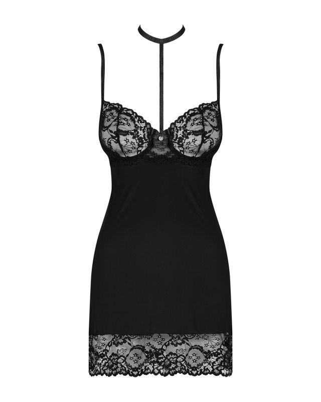 Сорочка Obsessive Raquelia chemise & thong S/M вид 5