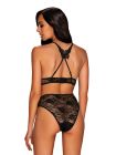 Комплект ажурный Obsessive Kokietta set Black S/M вид 3
