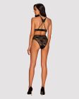 Комплект ажурный Obsessive Kokietta set Black S/M вид 5