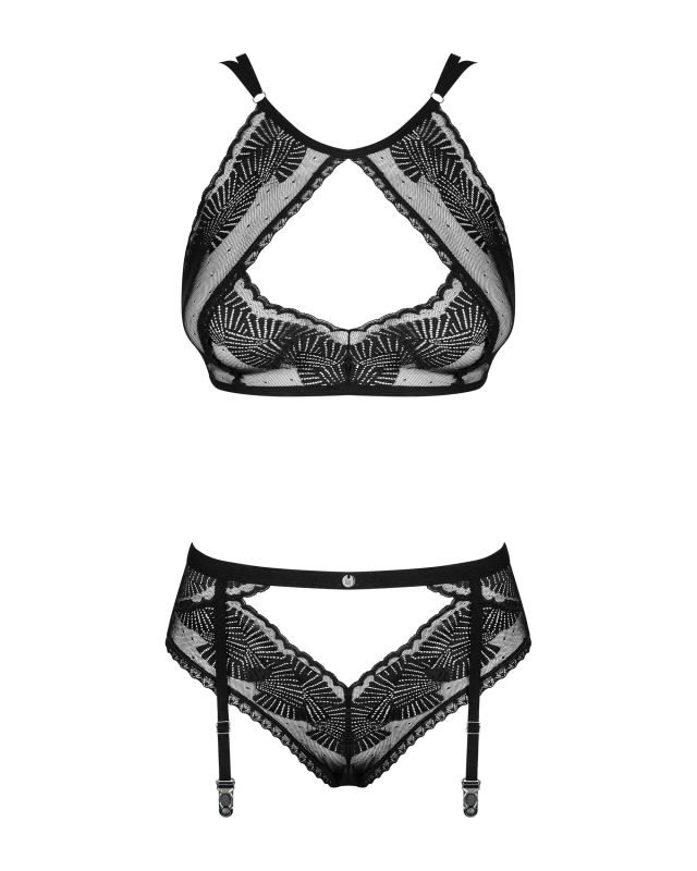 Еротичний комплект Obsessive Allastia set Чорний S/M вид 5