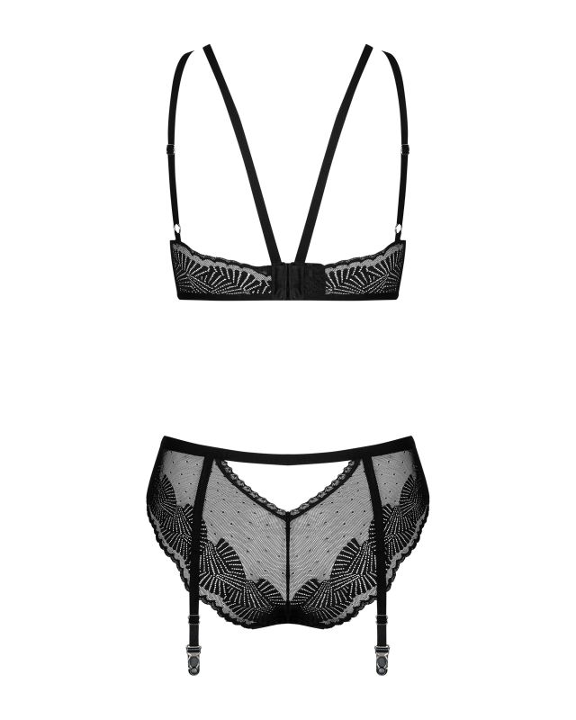 Еротичний комплект Obsessive Allastia set Чорний S/M вид 6