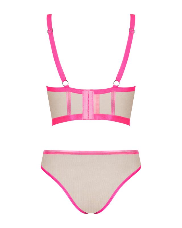 Комплект Obsessive топ и трусики, телесно-розовый, L/XL вид 7