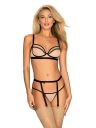 Комплект з поясом для панчох Obsessive Nudelia set L/XL
