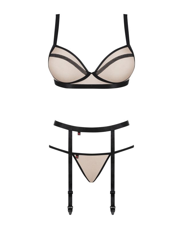 Комплект з поясом для панчох Obsessive Nudelia set L/XL вид 7