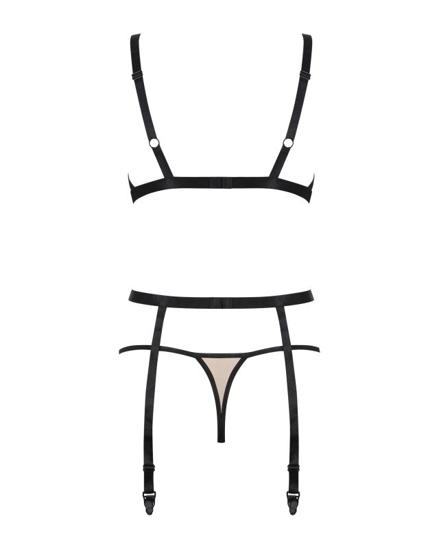 Комплект з поясом для панчох Obsessive Nudelia set L/XL вид 8