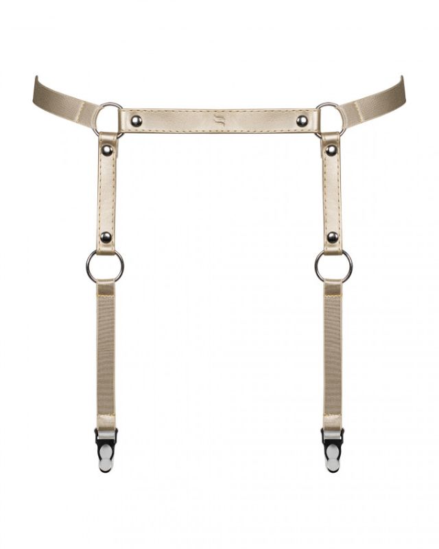 Пояс для панчох Obsessive A764 S/M/L золотий вид 10