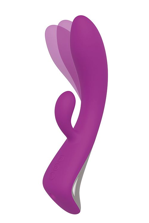 Двойной вибратор Dream Toys VIBES OF LOVE ROCKING BUNNY PURPLE вид 2