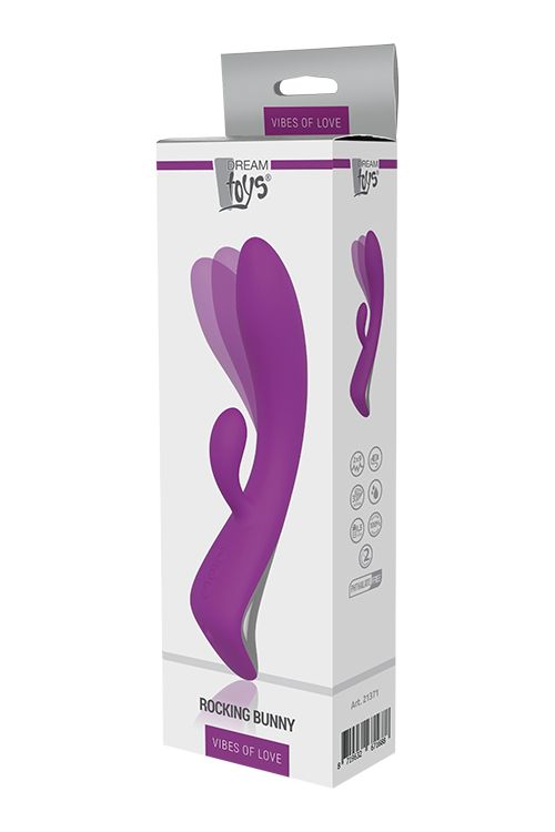 Подвійний вібратор Dream Toys VIBES OF LOVE ROCKING BUNNY PURPLE вид 5