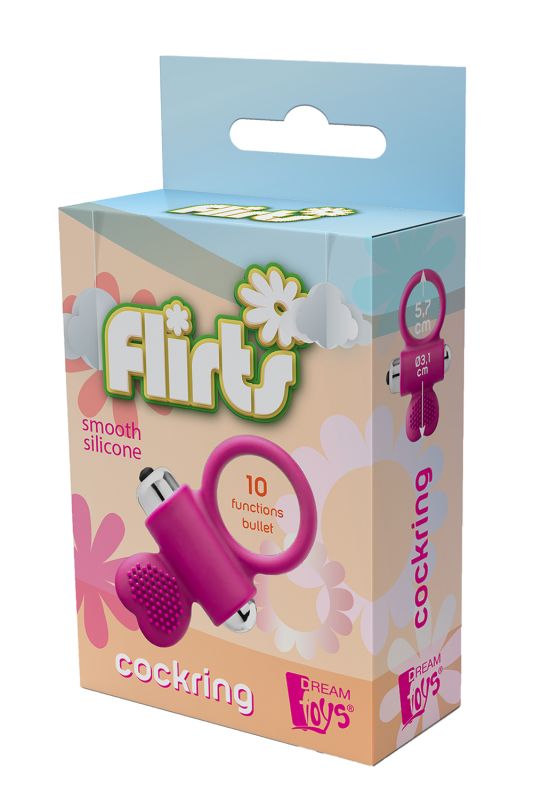 Эрекционное кольцо с вибрацией Dream Toys FLIRTS COCKRING PINK вид 3