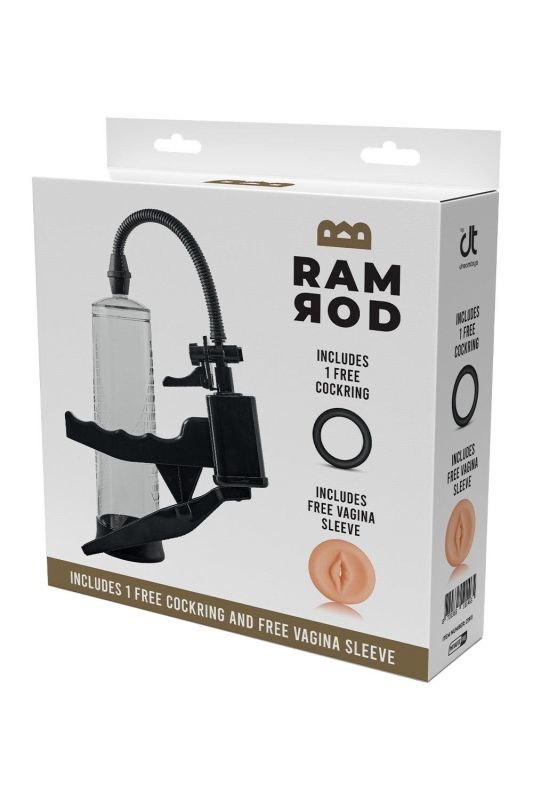 Вакуумний помпа для пеніса Dream Toys Ramrod Pistol Penis Pump, з ерекційним кільцем вид 2