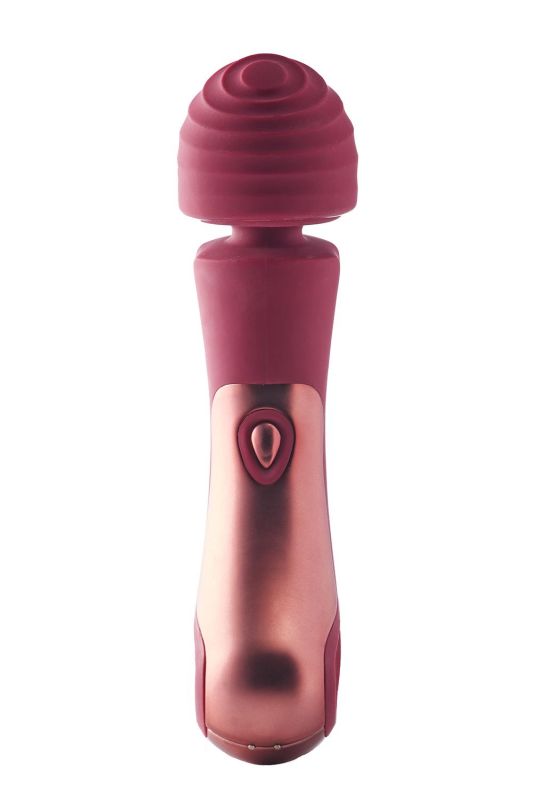 Вібратор мікрофон Dream Toys Dinky Curved Wand Jacky O бордовий вид 2