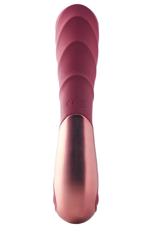 Двойной вибратор рельефный Dream Toys Dinky Duo Vibrator Jimmy K, бордовый вид 4