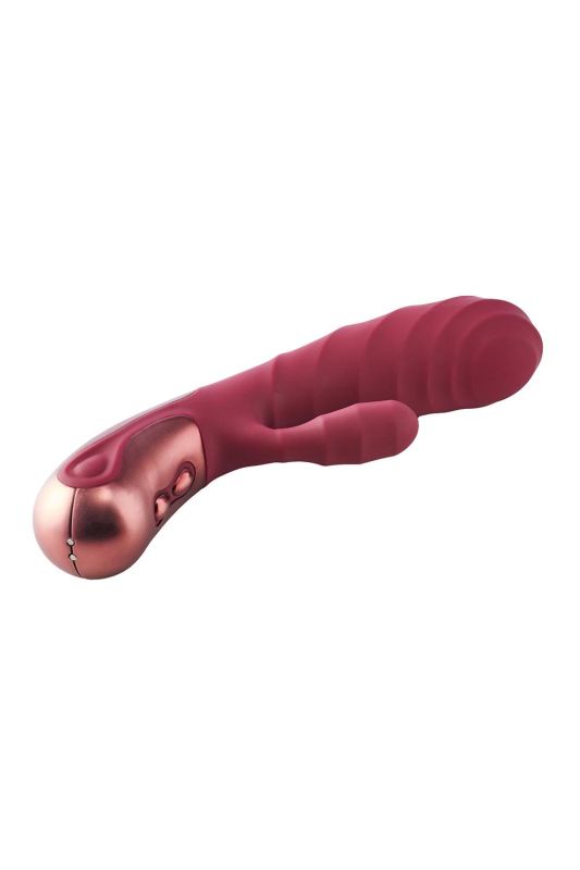 Подвійний вібратор рельєфний Dream Toys Dinky Duo Vibrator Jimmy K, бордовий вид 6