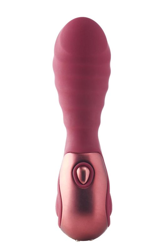 Мини вибратор рельефный Dream Toys Dinky Mini Vibrator Jody F бордовый, 12 см х 3.2 см вид 2