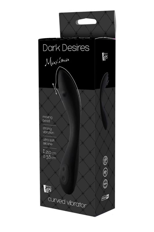 Вібратор із посиленою стимуляцією точки G Dream Toys Dark Desires Maxima чорний, 21 х 3.8 см вид 3