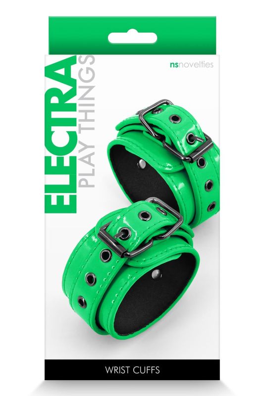 Наручники NS Novelties ELECTRA WRIST CUFFS GREEN вид 2