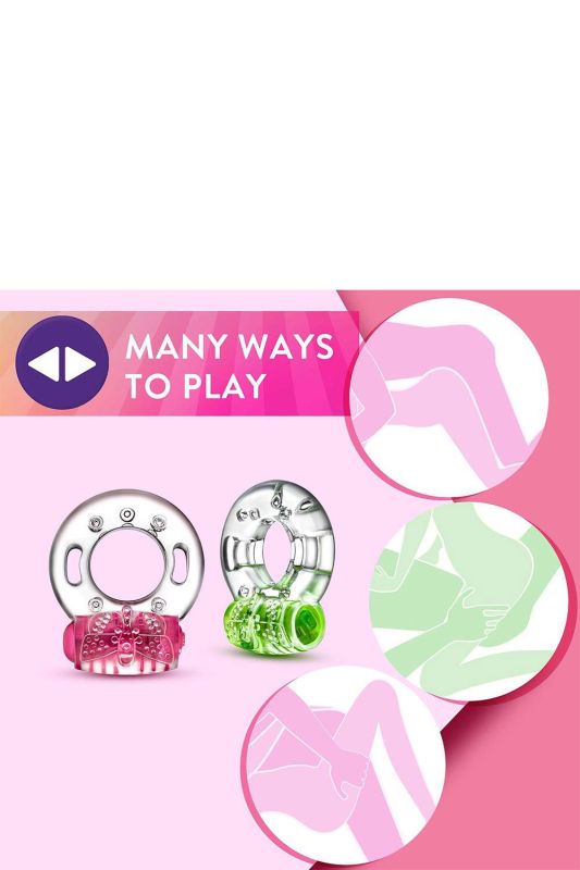 Ерекційне віброкільце Blush Play With Me з рельєфним метеликом для стимуляції клітора вид 4