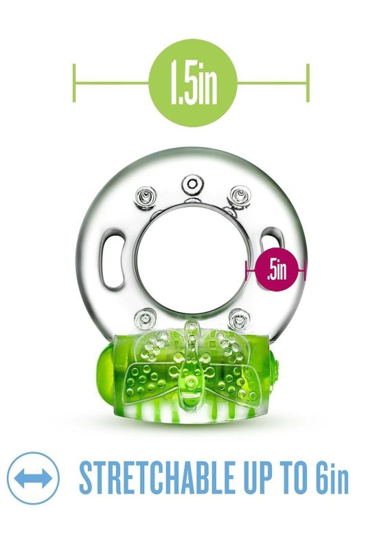 Эрекционное виброкольцо PLAY WITH ME AROUSER VIBRATING C-RING GREEN вид 5