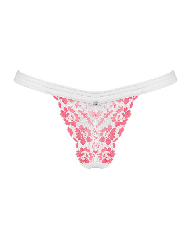 Трусики стринги кружевные Obsessive Bloomys thong S/M вид 4