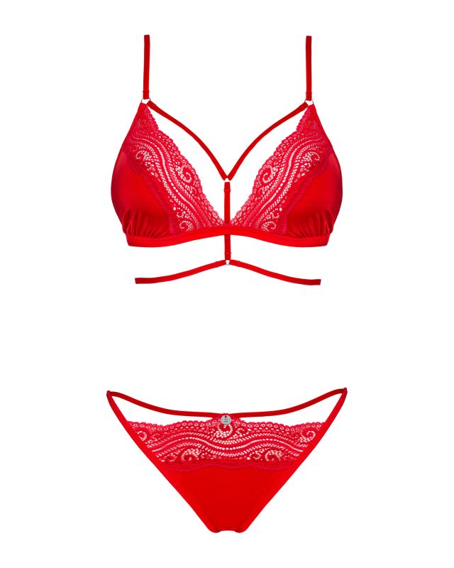 Сексуальний комплект Obsessive Diyosa set 2-pcs red XS/S вид 6