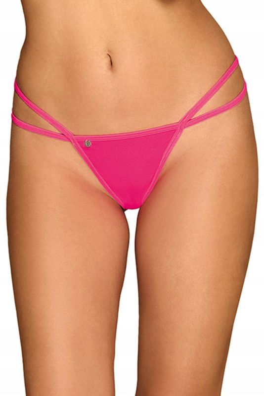 Стрінги з ланцюжком Obsessive Chainty thong pink S/M вид 3