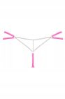 Сексуальные стринги с цепочкой Obsessive Chainty thong pink S/M вид 6