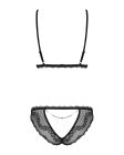 Сексуальный комплект с открытыми сосками Obsessive Millagro 2-pcs set black S/M вид 7