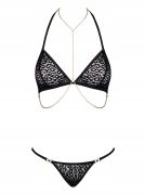 Комплект з ланцюжками Obsessive Pantheria 2-pcs set black S/M