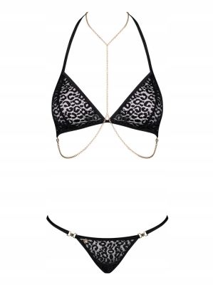 Комплект з ланцюжками Obsessive Pantheria 2-pcs set black S/M