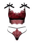 Комплект мереживної білизни, Obsessive Redessia, червоний, S/M вид 4