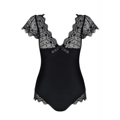 Боді Obsessive Moketta teddy S/M чорний