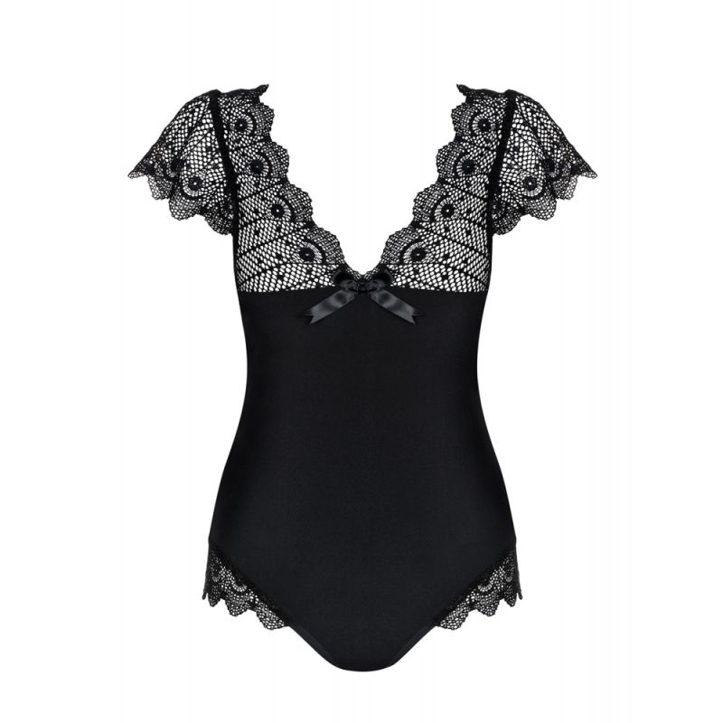 Боді Obsessive Moketta teddy S/M чорний вид 4