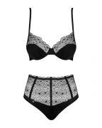 Сексуальный комплект Obsessive Sharlotte 2-pcs set black S/M