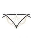 Трусики стринги с цепочками Obsessive Pantheria thong black L/XL вид 9