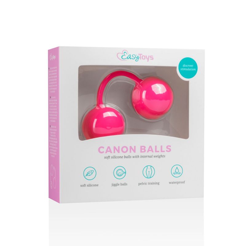 Вагінальні кульки із зміщеним центром ваги EasyToys Canon Balls рожеві вид 7