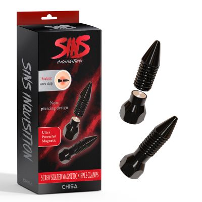 Зажимы для сосков магнитные Chisa Sins Inquisition, черные