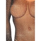 Боді з рукавами в сіточку зі стразами Leg Avenue Fishnet sleeved bodystocking O/S вид 7